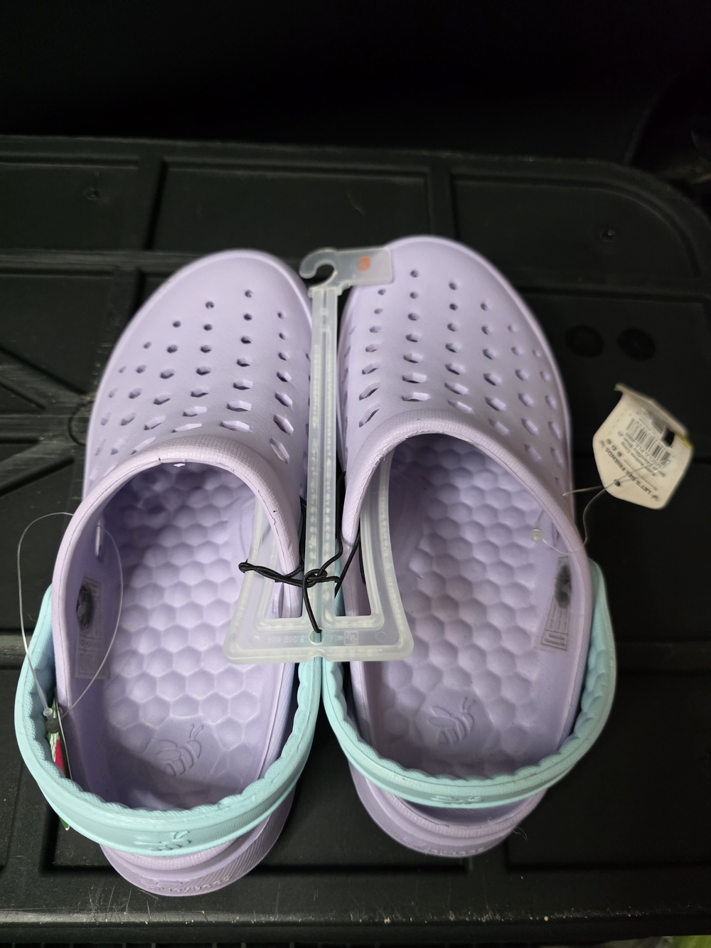 Kids' Lightweight Lavender Clog with Mint Strap